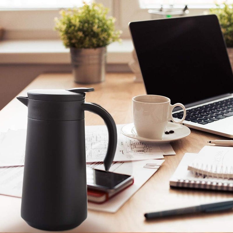 GearRoot 28oz Coffee Carafe Airpot Insulated Coffee Urn Stainless Steel Vacuum Thermal Pot Flask for Coffee, Hot Water, Tea, Hot Beverage - Keep 9 Hours Hot, 18 Hours Cold - Image 2